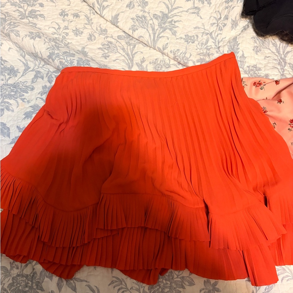 Banana Republic Vibrant Orange A-Line Skirt